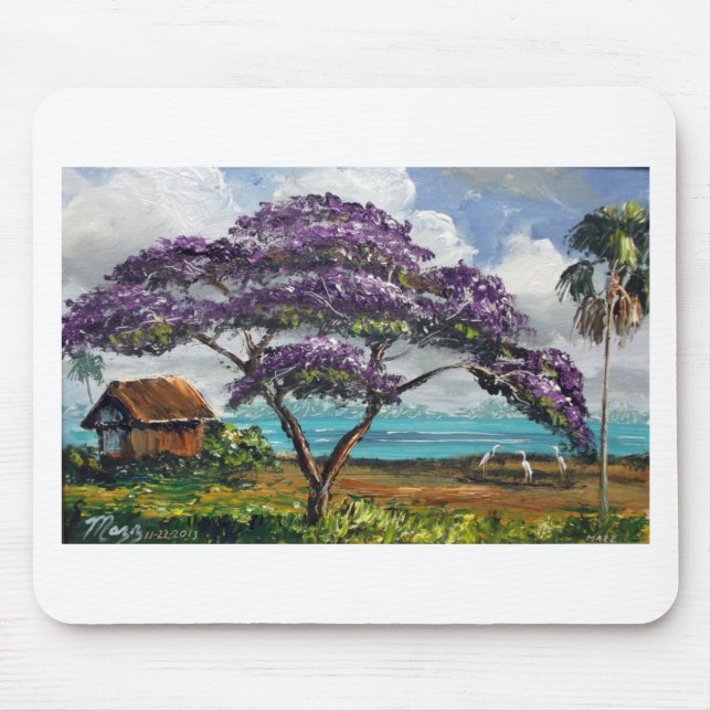 Tropical Jacaranda Mouse Mat (Front)