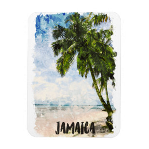 Tropical Jamaica Caribbean Island Coast  Magnet