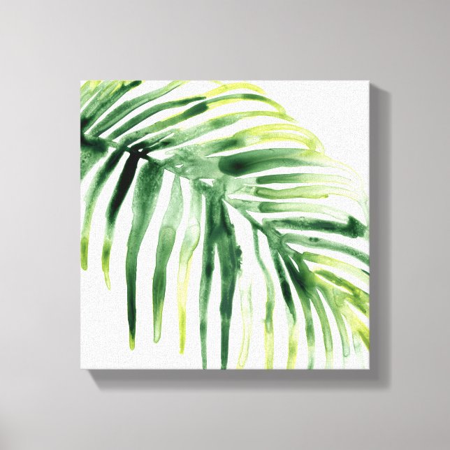 Tropical Jewel Leaf Canvas Print (Front)