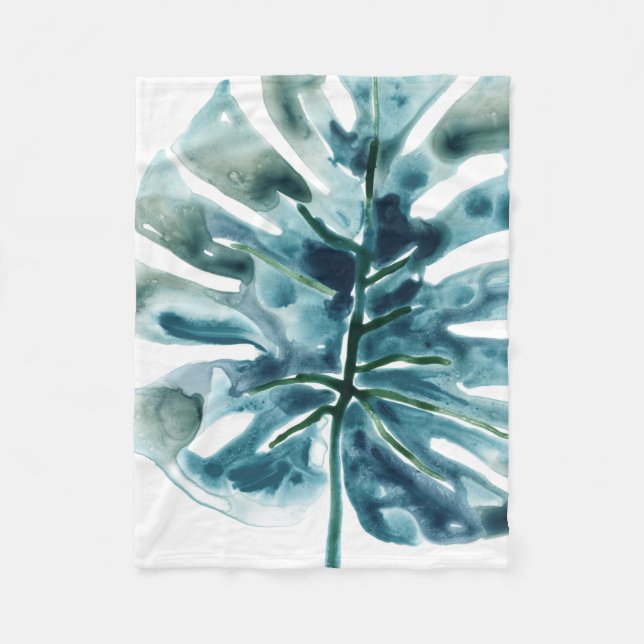 Tropical Jewel Palm Fleece Blanket (Front)