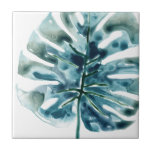 Tropical Jewel Palm Tile<br><div class="desc">Tropical Jewel VIII by June Erica Vess. This tropical palm leaf has been created using beautiful,  rich jewel tones in a watercolor style. | 164744D</div>