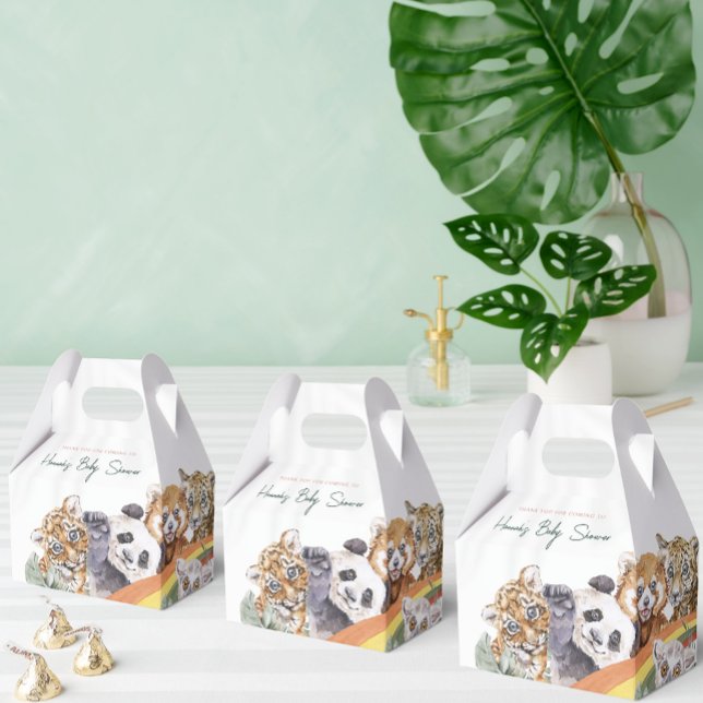 Tropical Jungle Baby Animals | Baby Shower Favour Box (Creator Uploaded)