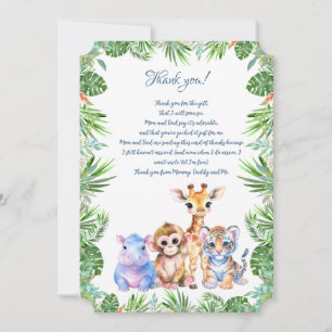 Tropical Jungle Baby animals Thank you