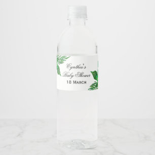 Tropical Jungle Baby Shower Water Bottle Wrapper Water Bottle Label