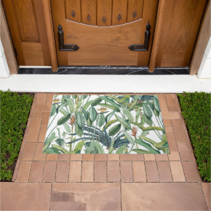 Tropical Jungle Banana Tree Strelitzia Doormat
