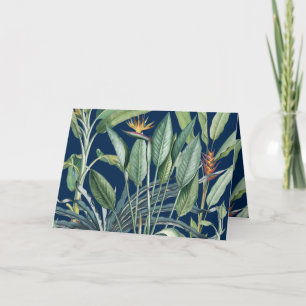 Tropical Jungle Banana Tree Strelitzia Thank You Card