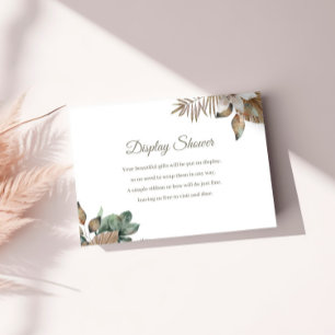 Tropical Jungle Bridal Shower Display Card   Green