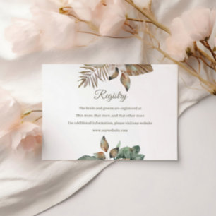 Tropical Jungle Bridal Shower Registry Card