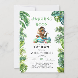 Tropical Jungle   Cute Baby Shower Invitation