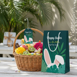 Tropical Jungle Easter Bunny Custom Gift Bag