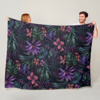 Tropical-Jungle Fleece Blanket