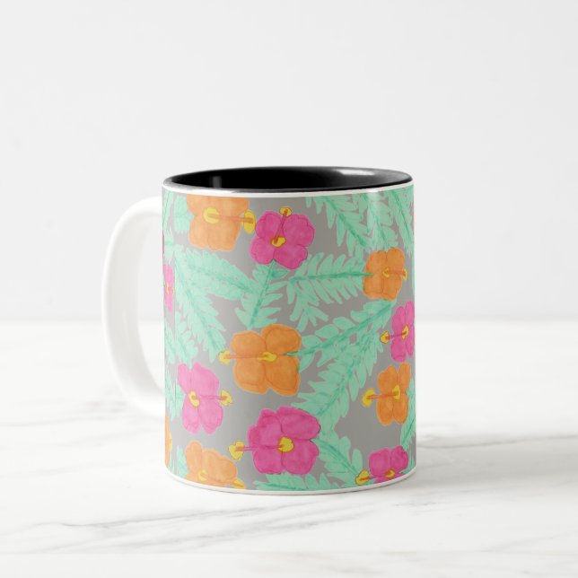 Tropical Jungle Floral Mug (Front Left)