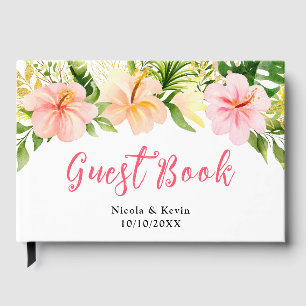 Tropical Jungle Floral Wedding Guest Book