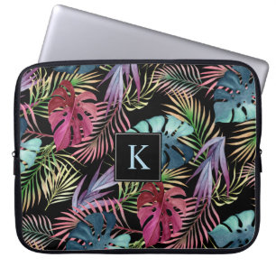 Tropical Jungle Foliage Botanical Pattern Laptop Sleeve