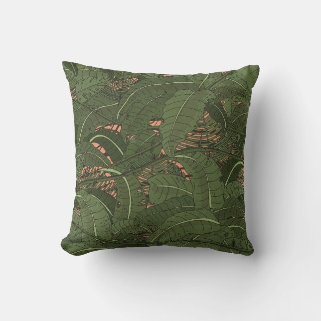 Tropical Jungle Forest Cushion (Front)