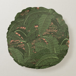 Tropical Jungle Forest Round Cushion