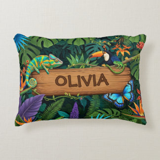 Tropical Jungle Forest Safari Decorative Cushion