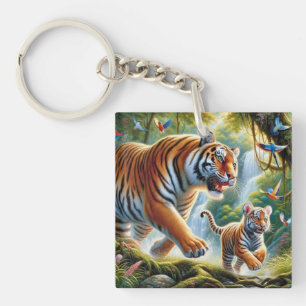 Tropical Jungle Harmony Painting Key Ring