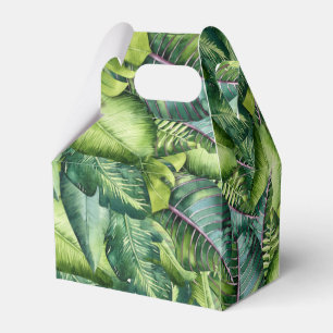 Tropical Jungle Leaves Botanical Birthday Party Favour Box