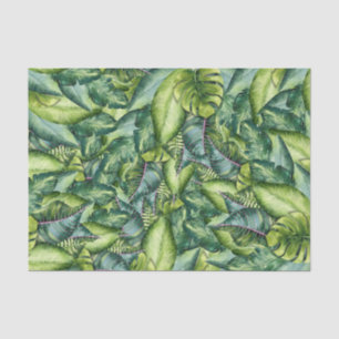 Tropical Jungle Leaves Botanical Birthday Party Tissue Paper