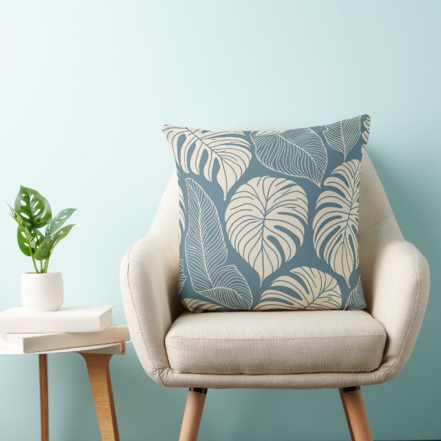 Tropical jungle leaves cushion (Chair)