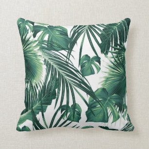 Tropical Jungle Leaves Dream #7 #tropical Cushion