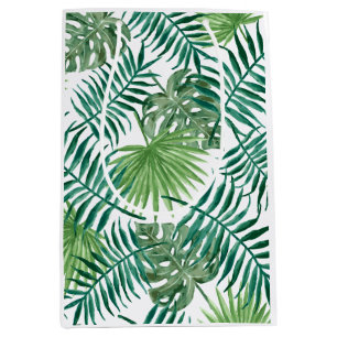 Tropical Jungle Leaves Medium Gift Bag