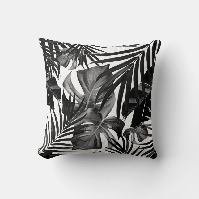Tropical Jungle Leaves Pattern #10 Cushion (Front)