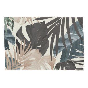 Tropical Jungle Leaves Pattern #20 (Fall Colors) Pillowcase