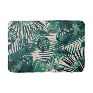 Tropical Jungle Leaves Siesta #2 #tropical  Bath Mat