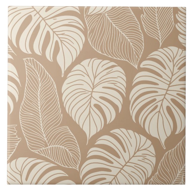 Tropical jungle leaves tile (Front)