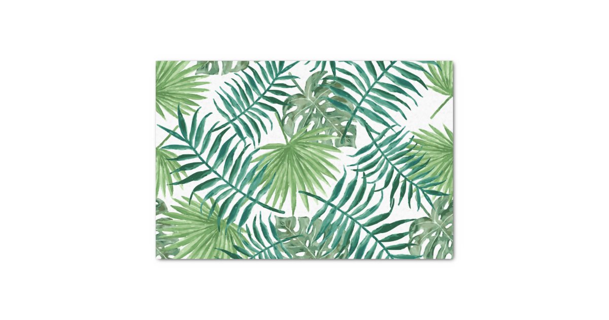 Tropical Jungle Leaves Tissue Paper Zazzle