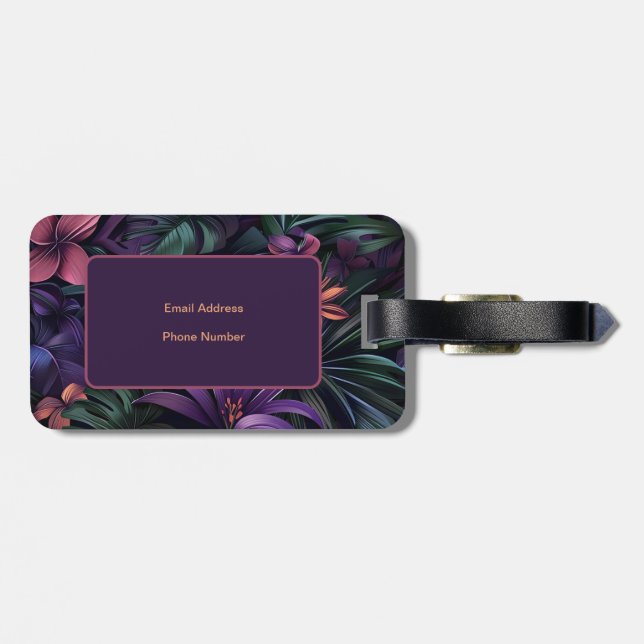 Tropical-Jungle Luggage Tag (Back Horizontal)