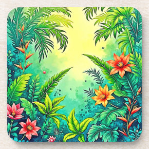 Tropical Jungle Lush Paradise Design Coaster