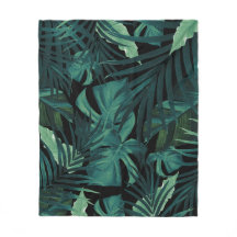 Tropical Jungle Night Leaves Pattern #1 #tropical