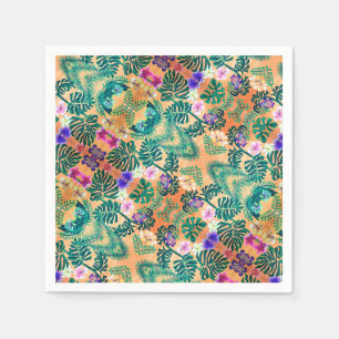 tropical jungle painting napkin