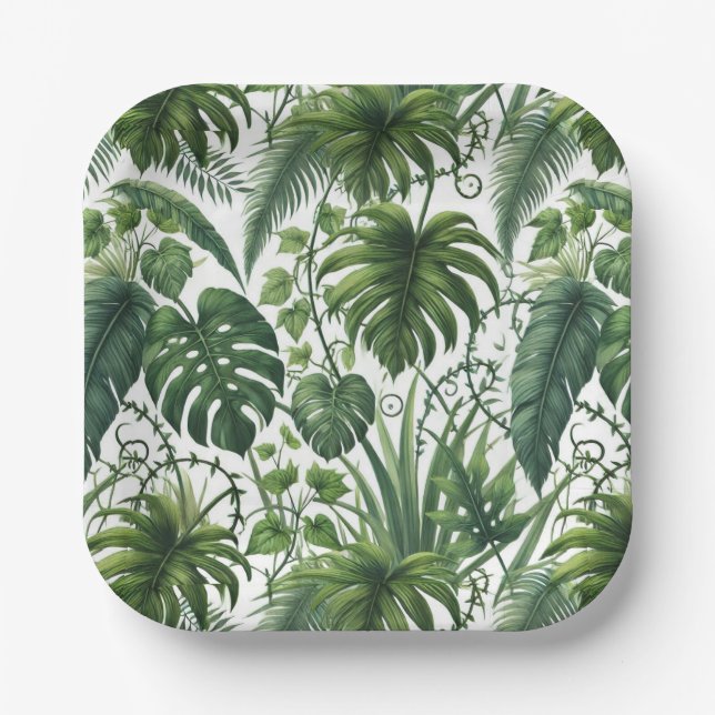 Tropical Jungle Paper Plate (Front)