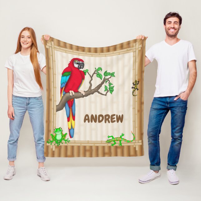 Tropical Jungle Personalised blanket (In Situ)