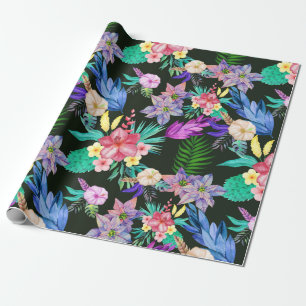 Tropical Jungle Plants Wrapping Paper
