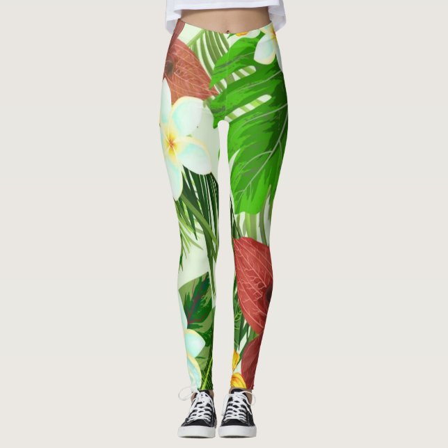 Tropical Jungle Rainforest Leggings (Front)