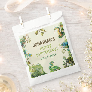 Tropical Jungle Reptile Kids Birthday Party Favour Bags