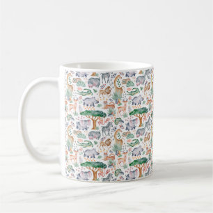 Tropical Jungle Safari Animals Baby Shower Coffee Mug