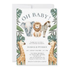 Tropical Jungle Safari Animals Boy Baby Shower