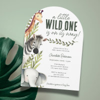Tropical Jungle Safari Animals Boy Baby Shower