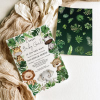 Tropical Jungle Safari Animals Girl Baby Shower