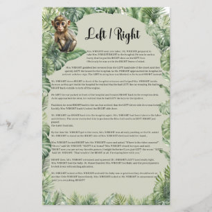 Tropical Jungle Safari Animals Left Right game