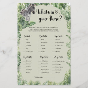 Tropical Jungle Safari What is in Your Purse game