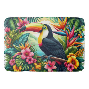 Tropical/Jungle Toucan bird Bath Mat