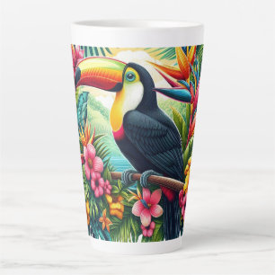 Tropical/Jungle Toucan bird Latte Mug