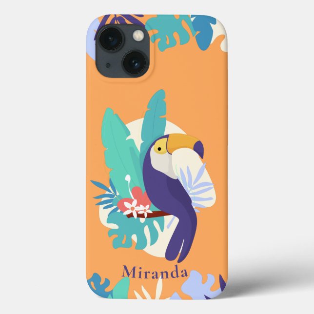 Tropical Jungle Toucan Illustration Case-Mate iPhone Case (Back)